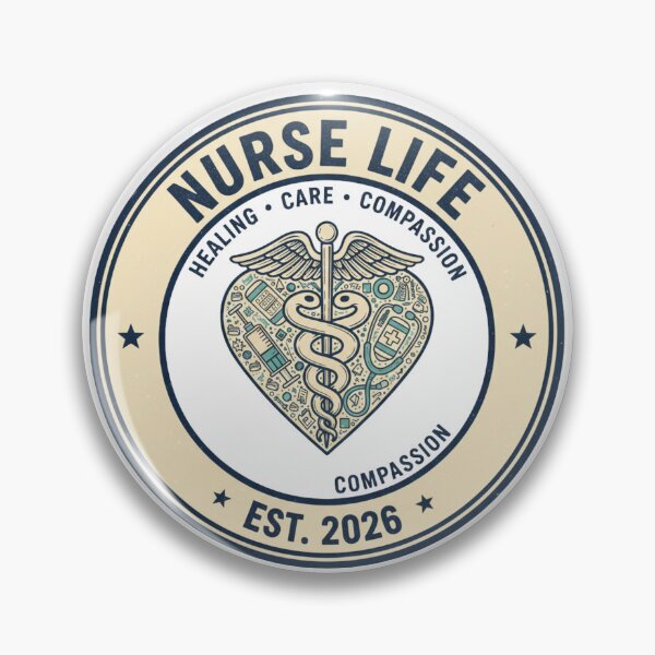 Item preview, Nurse Life Est 2026 – Vintage Medical Caduceus Heart Nursing Appreciation designed and sold by Wear Sculpt.