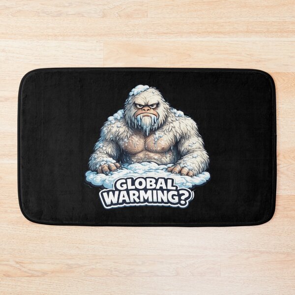 Item preview, GLOBAL WARMING? Angry Frozen Yeti Climate Joke designed and sold by Giggle Gear Tees.