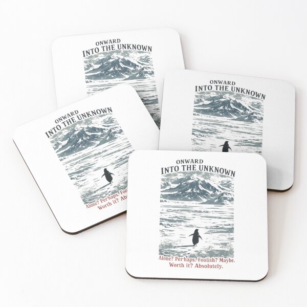 Item preview, Existential Penguin Illustration — Funny "But Why?" Antarctic Mountain Landscape designed and sold by Colorful-Garden.