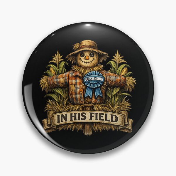 Item preview, Outstanding in His Field Scarecrow – Vintage Farm Pun designed and sold by Giggle Gear Tees.