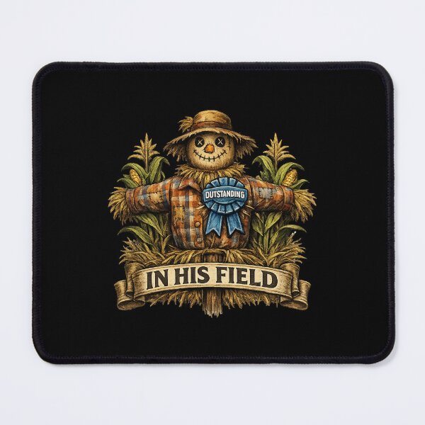 Item preview, Outstanding in His Field Scarecrow – Vintage Farm Pun designed and sold by Giggle Gear Tees.