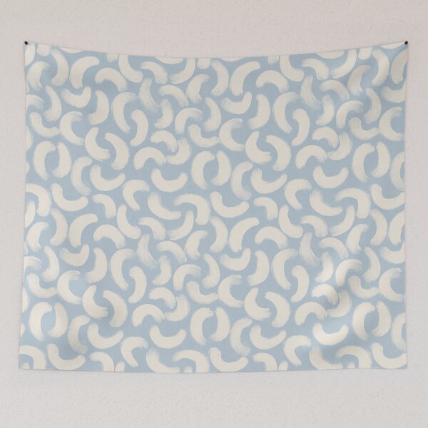 Item preview, Boho gouache brush strokes in pastel blue designed and sold by Illustrated by Nat.