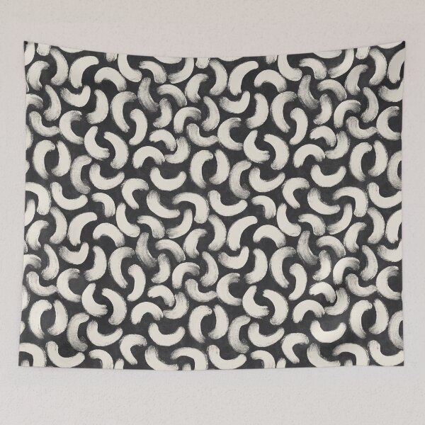 Item preview, Boho gouache brush strokes in black and white designed and sold by Illustrated by Nat.