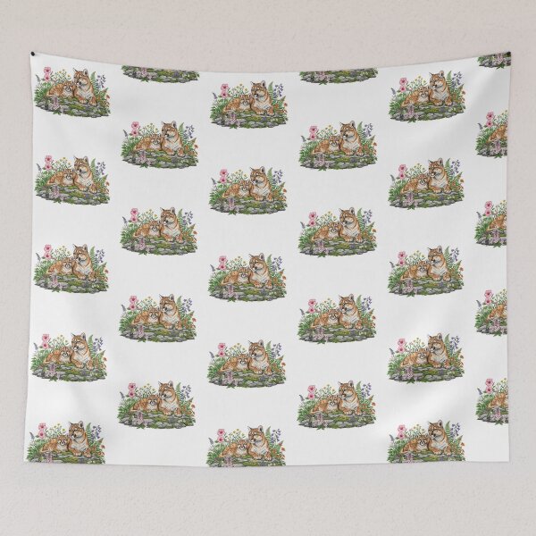 Item preview, Cougar and Cub in Garden Fantasy designed and sold by TeeARTHY.