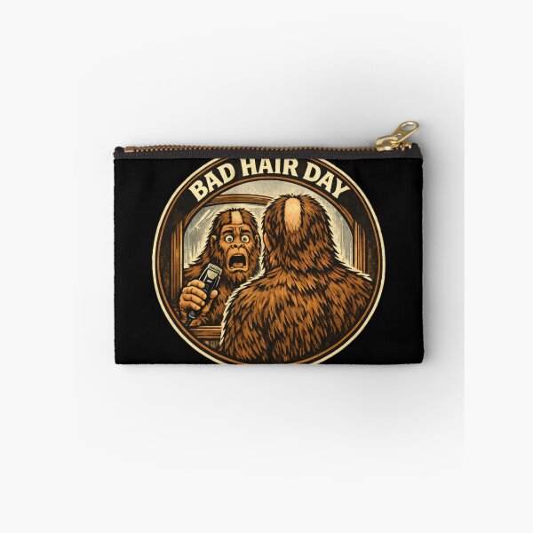 Item preview, Bad Hair Day Bigfoot – Shaving Disaster Mirror Funny Tee designed and sold by Giggle Gear Tees.