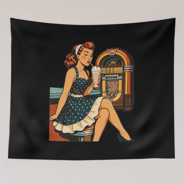 Item preview, Rockabilly 50s Diner Milkshake Jukebox Retro  designed and sold by Pineapple-Tree.
