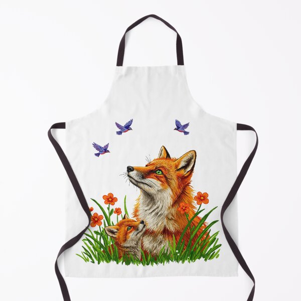 Item preview, Mother Fox and Kit with Purple Birds designed and sold by TeeARTHY.