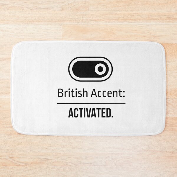 Item preview, British Accent: Activated – Minimalist Funny Design Gifts for Fans of British Humor and English Teacher designed and sold by furcen.