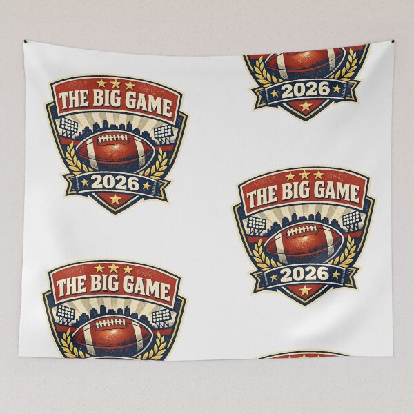 Item preview, The big game Football 2026 – Vintage Logo designed and sold by Dax Studio.