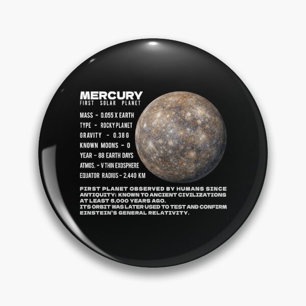 Item preview, Planet Mercuryn Space Telescope Facts Infographic designed and sold by Maljonic.