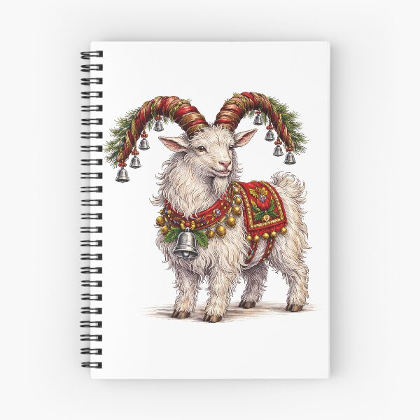 Item preview, Winter Yule Goat Wiccan Christmas Art designed and sold by TeeARTHY.