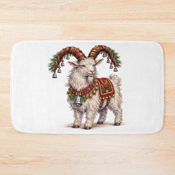 Item preview, Winter Yule Goat Wiccan Christmas Art designed and sold by TeeARTHY.