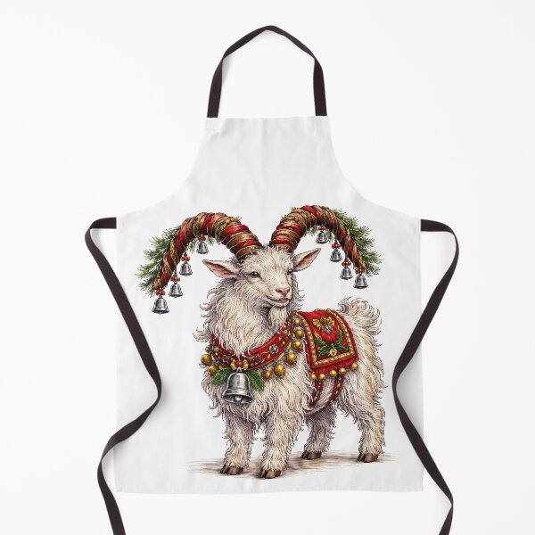 Item preview, Winter Yule Goat Wiccan Christmas Art designed and sold by TeeARTHY.