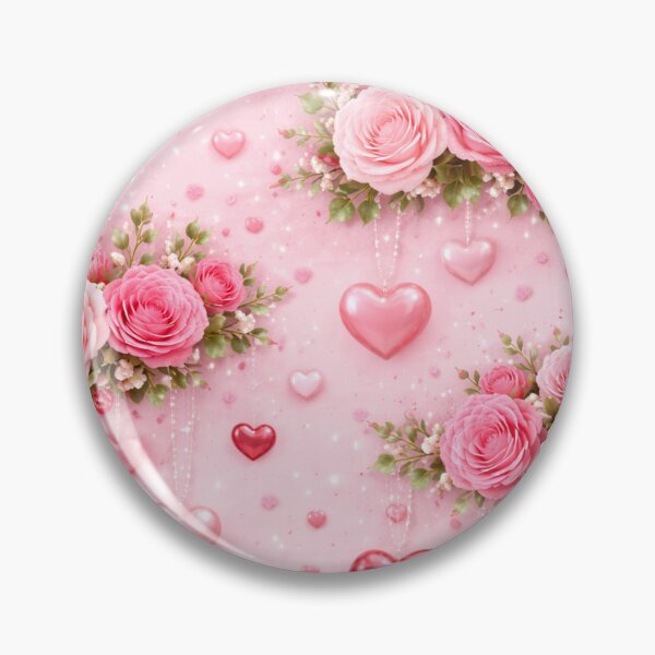 Item preview, Seamless Valentine’s Day Floral Heart Pattern | Romantic Pink Allover Background designed and sold by MICHELLE62608.