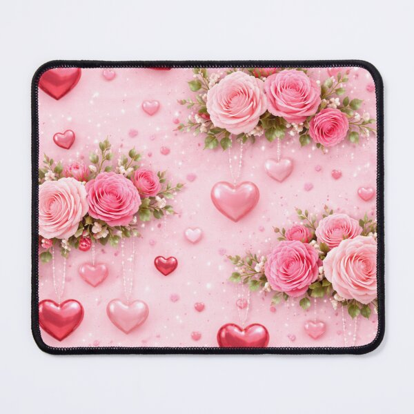 Item preview, Seamless Valentine’s Day Floral Heart Pattern | Romantic Pink Allover Background designed and sold by MICHELLE62608.