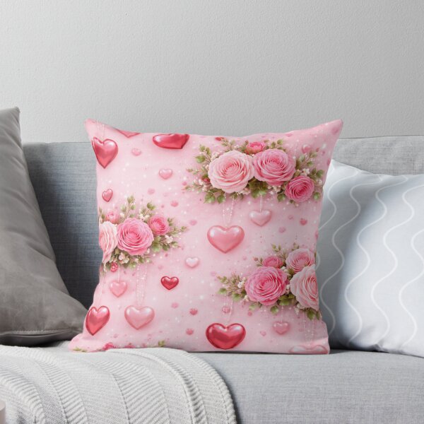 Item preview, Seamless Valentine’s Day Floral Heart Pattern | Romantic Pink Allover Background designed and sold by MICHELLE62608.