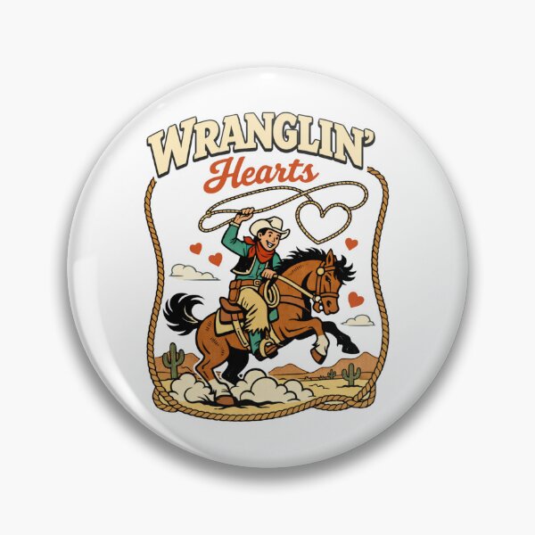 Item preview, Wranglin Hearts Cowboy Valentine Western Love designed and sold by FreshVibe Prints.