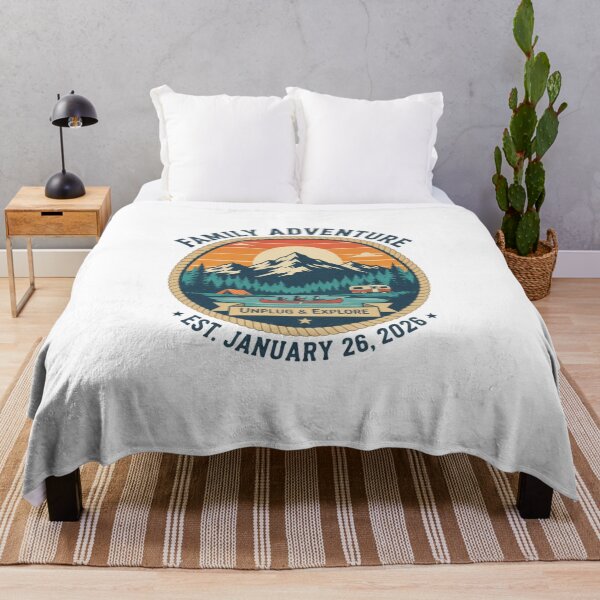 Item preview, Family Adventure Vacation 2026 – Retro Mountain Camping & Canoe Trip designed and sold by Wear Sculpt.