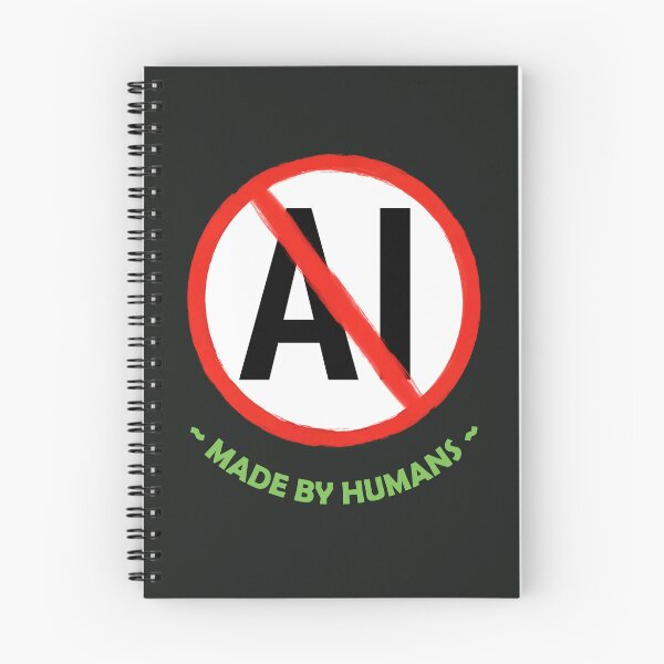 Item preview, No AI Symbol - Made By Humans designed and sold by Frank J. Art.