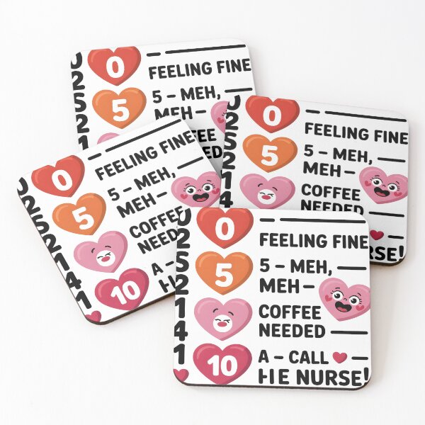 Item preview, Valentine Nurse Pain Scale – Funny Nurse Humor Design designed and sold by Viktorio Art Shop.