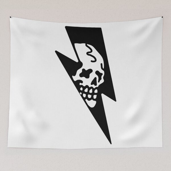 Item preview, Thunder Skull Lightning Tattoo Flash designed and sold by villacruz.
