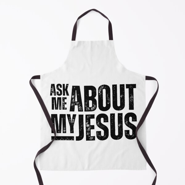 Item preview, Ask Me About My Jesus – Bold Christian Evangelism Design for Faith Conversations and Outreach Black Distressed Font Stacked designed and sold by GFamilyC.