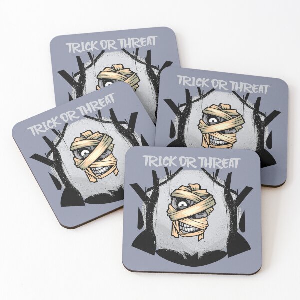 Item preview, “Trick or Treat” Mummy Face – Funny Halloween Monster Illustration designed and sold by DesignsVault.