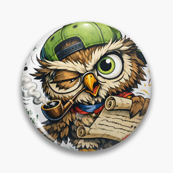 Item preview, Confused Owl Wise But Clueless Relatable Brain Freeze Meme Quote - Funny Academic Sarcasm Vintage Cartoon Illustration by Vivaan Studio designed and sold by Vivaan Studio.