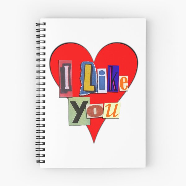 Item preview, Retro Ransom Note I Like You Heart Collage designed and sold by IntrusiveMind210.