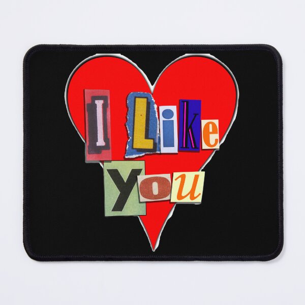 Item preview, Retro Ransom Note I Like You Heart Collage designed and sold by IntrusiveMind210.