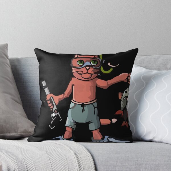 Item preview, Scuba Cat Fisher – Funny Underwater Cartoon Character Illustration designed and sold by Bianormal.