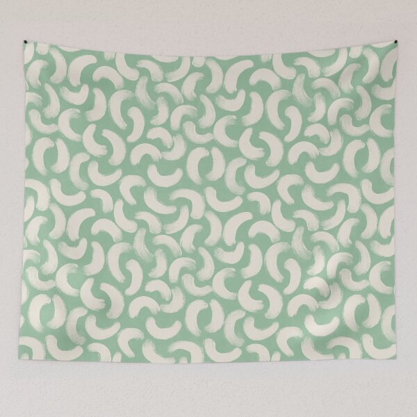 Item preview, Boho gouache brush strokes in pastel mint green designed and sold by Illustrated by Nat.