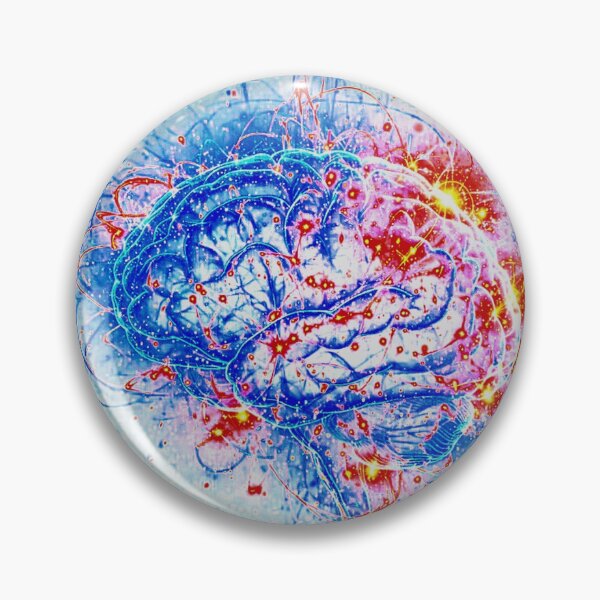 Item preview, Abstract Colorful Brain Art – Neural Energy & Creativity designed and sold by linesbydunja.