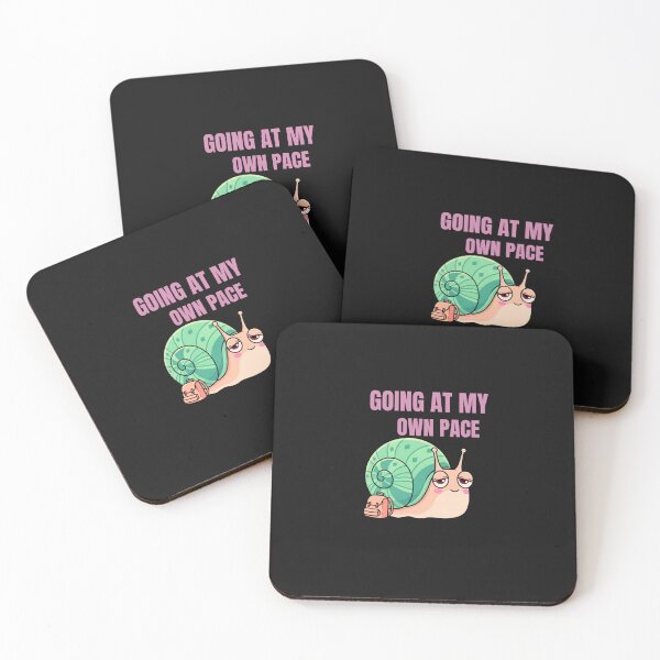 Item preview, Cute Snail Quote “Going At My Own Pace” – Gentle Productivity & Slow Life Aesthetic Art designed and sold by AdicretorDesign.