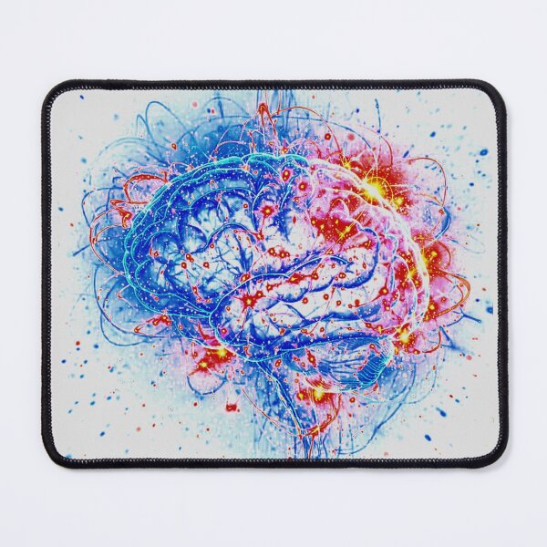 Item preview, Abstract Colorful Brain Art – Neural Energy & Creativity designed and sold by linesbydunja.