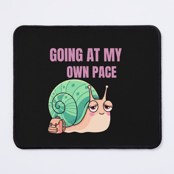 Item preview, Cute Snail Quote “Going At My Own Pace” – Gentle Productivity & Slow Life Aesthetic Art designed and sold by AdicretorDesign.