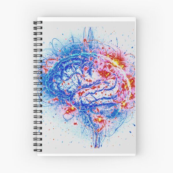Item preview, Abstract Colorful Brain Art – Neural Energy & Creativity designed and sold by linesbydunja.