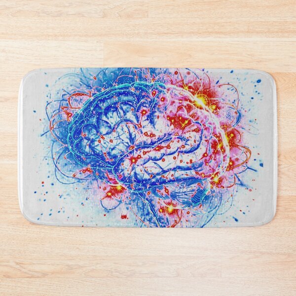 Item preview, Abstract Colorful Brain Art – Neural Energy & Creativity designed and sold by linesbydunja.