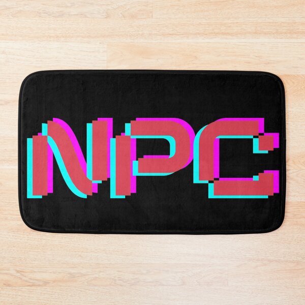 Item preview, NPC - Minimalist Neon Digital Glitch Design designed and sold by ClashShop.