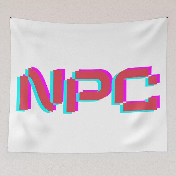 Item preview, NPC - Minimalist Neon Digital Glitch Design designed and sold by ClashShop.
