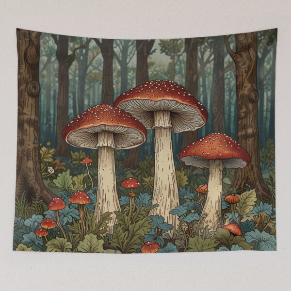 Item preview, Boho vintage Mushroom woodland forest designed and sold by hollycooper.