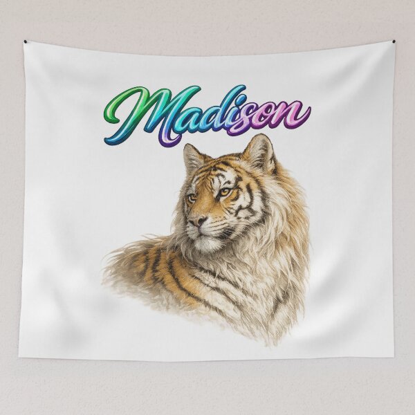 Item preview, Madison Tiger Zodiac — Power and Courage of the Chinese Tiger designed and sold by AlexLineArt.
