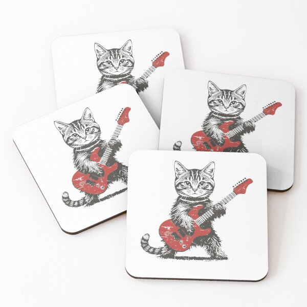 Item preview, Cat Rocker Guitarist designed and sold by salmzouriart.