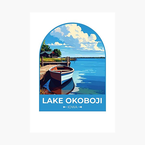 Item preview, Lake Okoboji Iowa designed and sold by TulipaGraphics.