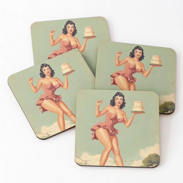 Item preview, Sweet Giant - Vintage 1950s Pin-Up Giantess with Cake designed and sold by MissSaylor.
