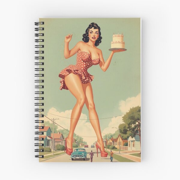 Item preview, Sweet Giant - Vintage 1950s Pin-Up Giantess with Cake designed and sold by MissSaylor.