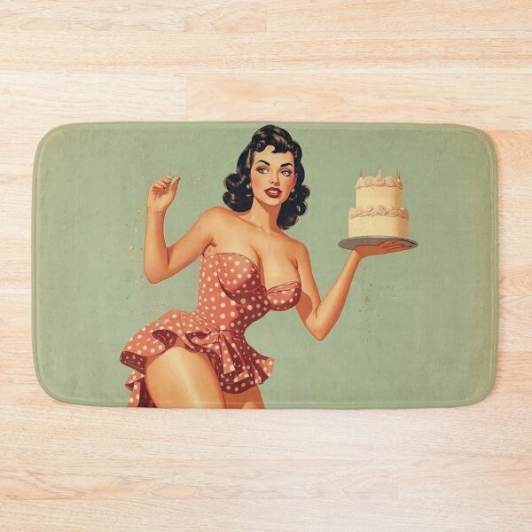Item preview, Sweet Giant - Vintage 1950s Pin-Up Giantess with Cake designed and sold by MissSaylor.
