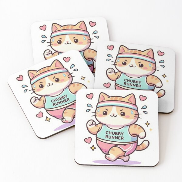 Item preview, Cute Chubby Runner Cat designed and sold by Simple Graphics.