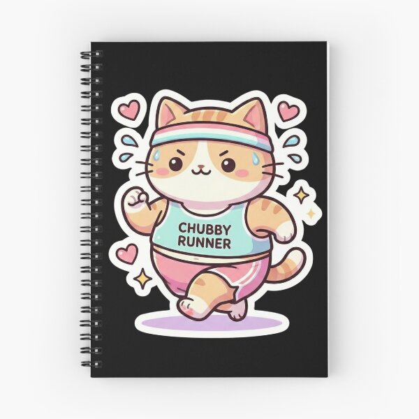 Item preview, Cute Chubby Runner Cat designed and sold by Simple Graphics.