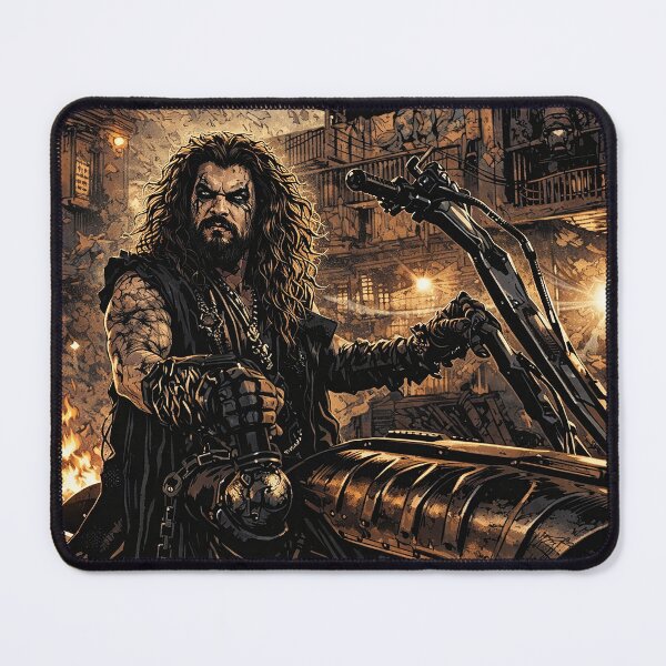 Item preview, Jason Momoa, Lobo, biker (fan art) designed and sold by PopCultureAndStuff.